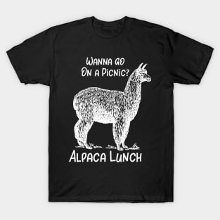 Wana Go on a Picnic Alpaca Lunch T-Shirt